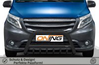 Frontbügel mit Unterbodenschutz für Mercedes Vito W447 2014-2020 SCHWARZ 70mm