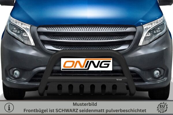 Frontbügel mit Unterfahrschutz für Mercedes Vito W447 2014-2020 SCHWARZ 70mm