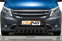 Frontbügel mit Unterfahrschutz für Mercedes Vito W447 2014-2020 SCHWARZ 70mm