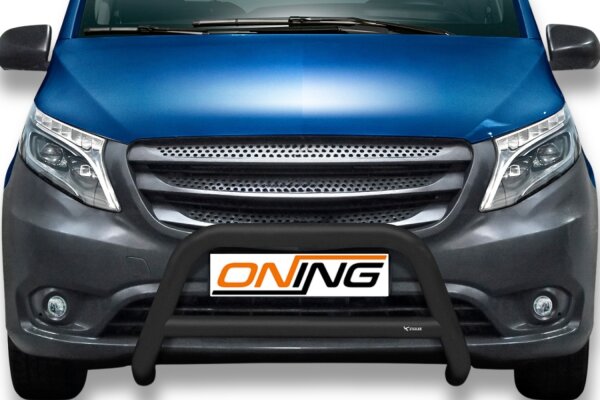 Frontbügel mit Querstreben für Mercedes Vito Kasten 2014-2020 SCHWARZ 70mm Gutachten