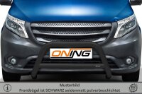 Frontbügel mit Querstreben für Mercedes Vito Kasten 2014-2020 SCHWARZ 70mm Gutachten