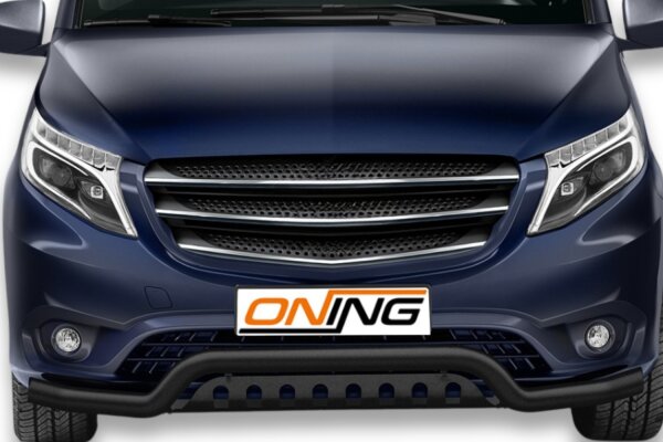 Frontbügel Unterfahrschutz für Mercedes Vito W447 2014-2024 SCHWARZ 70mm breit