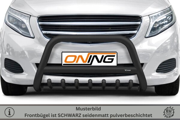 Frontbügel mit Unterbodenschutz für Mercedes V-Klasse W447 2014-2019 SCHWARZ 70mm