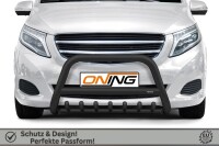 Frontbügel mit Unterbodenschutz für Mercedes V-Klasse W447 2014-2019 SCHWARZ 70mm