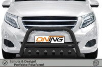 Frontbügel mit Unterfahrschutz für Mercedes V-Klasse W447 2014-2019 SCHWARZ 70mm