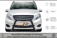 Frontbügel mit Querstreben für Mercedes V-Klasse W447 2014-2019 SCHWARZ 70mm Gutachten