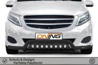 Frontbügel Unterfahrschutz für Mercedes V-Klasse W447 2014-2019 SCHWARZ 70mm breit