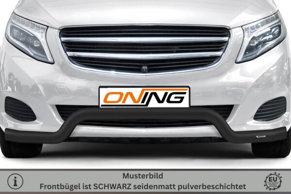 Frontbügel für Mercedes V-Klasse W447 2014-2019 SCHWARZ 70mm breit Edelstahl Gutachten