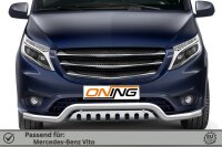 Frontbügel mit Unterfahrschutz für Mercedes Vito W447 2014-2020 70mm breit Gutachten