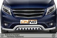 Frontbügel mit Unterfahrschutz für Mercedes Vito W447 2014-2024 70mm breit Gutachten