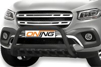 Frontbügel mit Unterbodenschutz für Mercedes X-Klasse W470 SCHWARZ 70mm Gutachten