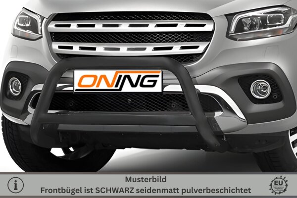 Frontbügel mit Querstreben für Mercedes X-Klasse W470 SCHWARZ 70mm Gutachten