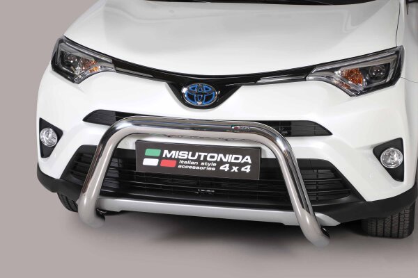 Frontbügel Edelstahl für Toyota Rav 4 inkl Hybrid 2016 76mm mit Gutachten Frontschutzbügel