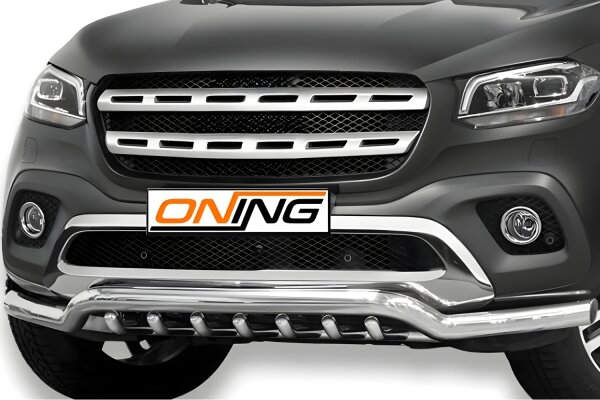 Frontbügel mit Unterbodenschutz für Mercedes X-Klasse W470 70mm breit Gutachten