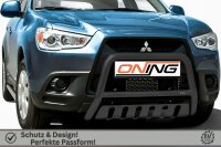 Frontbügel mit Unterfahrschutz für Mitsubishi ASX 2010-2013 SCHWARZ 60mm Gutachten