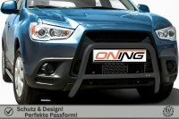 Frontbügel mit Querstreben für Mitsubishi ASX 2010-2013 SCHWARZ 60mm Edelstahl Gutachten