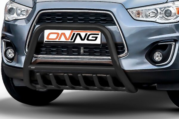 Frontbügel mit Unterbodenschutz für Mitsubishi ASX 2013-2017 SCHWARZ 60mm Gutachten