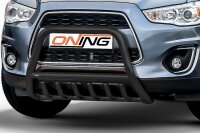 Frontbügel mit Unterbodenschutz für Mitsubishi ASX 2013-2017 SCHWARZ 60mm Gutachten