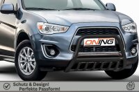 Frontbügel mit Unterbodenschutz für Mitsubishi ASX 2013-2017 SCHWARZ 60mm Gutachten