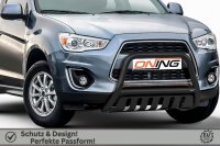 Frontbügel mit Unterfahrschutz für Mitsubishi ASX 2013-2017 SCHWARZ 60mm Gutachten