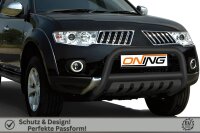 Frontbügel mit Unterfahrschutz für Mitsubishi L200 2006-2009 SCHWARZ 70mm Gutachten