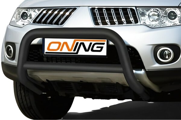 Frontbügel mit Querstreben für Mitsubishi L200 2009-2015 SCHWARZ 70mm Gutachten