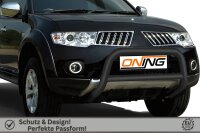 Frontbügel mit Querstreben für Mitsubishi L200 2009-2015 SCHWARZ 70mm Gutachten