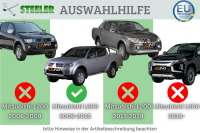 Frontbügel mit Querstreben für Mitsubishi L200 2009-2015 SCHWARZ 70mm Gutachten