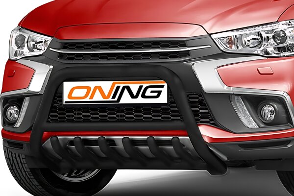 Frontbügel mit Unterbodenschutz für Mitsubishi ASX 2017-2019 SCHWARZ 60mm Gutachten