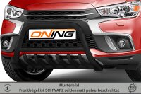 Frontbügel mit Unterbodenschutz für Mitsubishi ASX 2017-2019 SCHWARZ 60mm Gutachten