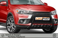 Frontbügel mit Unterbodenschutz für Mitsubishi ASX 2017-2019 SCHWARZ 60mm Gutachten