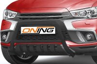 Frontbügel mit Unterfahrschutz für Mitsubishi ASX 2017-2019 SCHWARZ 60mm Gutachten