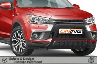 Frontbügel mit Unterfahrschutz für Mitsubishi ASX 2017-2019 SCHWARZ 60mm Gutachten