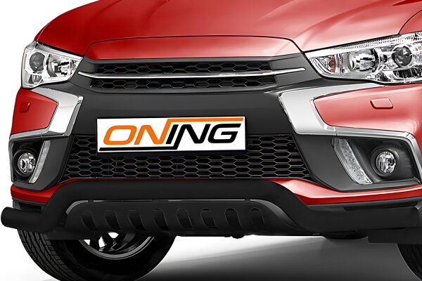 Frontbügel mit Unterfahrschutz für Mitsubishi ASX 2017-2019 SCHWARZ 70mm breit Gutachten