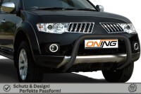 Frontbügel für Mitsubishi L200 2009-2015 SCHWARZ 70mm Frontschutzbügel
