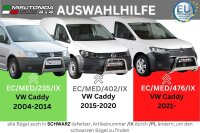 Frontbügel Edelstahl für VW Caddy 2015-2020 63mm mit Gutachten Frontschutzbügel