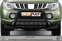 Frontbügel Unterbodenschutz für Mitsubishi L200 KJOT 2015-2019 SCHWARZ 70mm