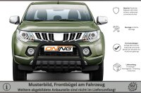 Frontbügel Unterbodenschutz für Mitsubishi L200 KJOT 2015-2019 SCHWARZ 70mm