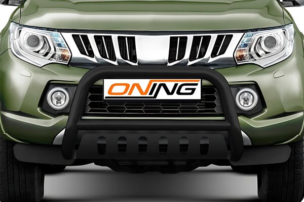 Frontbügel Unterfahrschutz für Mitsubishi L200 KJOT 2015-2019 SCHWARZ 70mm