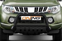Frontbügel Unterfahrschutz für Mitsubishi L200 KJOT 2015-2019 SCHWARZ 70mm