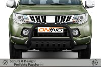 Frontbügel Unterfahrschutz für Mitsubishi L200 KJOT 2015-2019 SCHWARZ 70mm