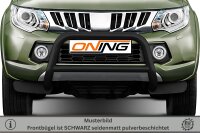 Frontbügel mit Querstreben für Mitsubishi L200 KJOT 2015-2019 SCHWARZ 70mm