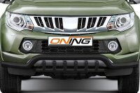 Frontbügel Unterbodenschutz für Mitsubishi L200 KJOT 2015-2019 SCHWARZ 70mm breit