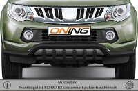 Frontbügel Unterbodenschutz für Mitsubishi L200 KJOT 2015-2019 SCHWARZ 70mm breit