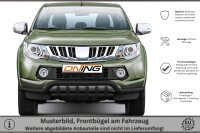 Frontbügel Unterbodenschutz für Mitsubishi L200 KJOT 2015-2019 SCHWARZ 70mm breit
