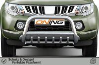 Frontbügel mit Unterbodenschutz für Mitsubishi L200 KJOT 2015-2019 70mm Gutachten