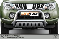 Frontbügel mit Unterfahrschutz für Mitsubishi L200 KJOT 2015-2019 70mm Gutachten