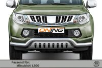 Frontbügel mit Unterfahrschutz für Mitsubishi L 200/Triton 2015- 70mm breit Gutachten