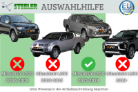 Frontbügel mit Unterfahrschutz für Mitsubishi L 200 Triton 2015- 70mm breit Gutachten