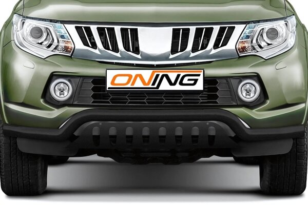 Frontbügel Unterfahrschutz für Mitsubishi L200 KJOT 2015-2019 SCHWARZ 70mm breit